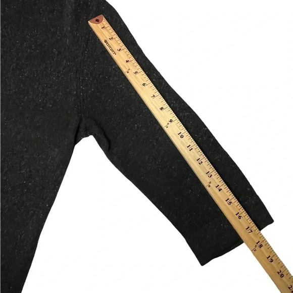 J Jill Metallic Silk MIDI Sweater Dress Holiday Contemporary Gray - Picture 6 of 10